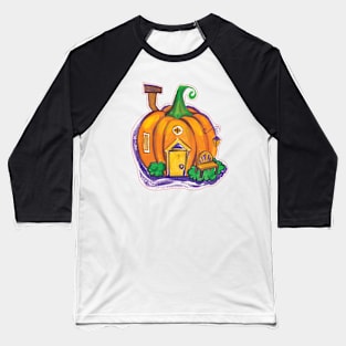 Pumpkin House in Gouache style Baseball T-Shirt